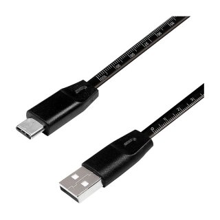 Logilink USB 2.0 Kabel zu USB-C Stecker, schwarz, 1,0m