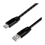 Logilink USB 2.0 Kabel zu USB-C Stecker, schwarz, 1,0m