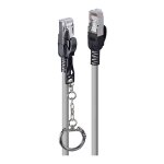 LINDY Patchkabel Cat.6A S/FTP grau 0,5m verriegelbar