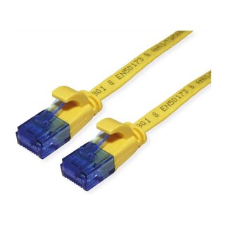 VALUE Patchkabel Cat.6A (Class EA) UTP, extra-flach, gelb, 0,5 m