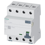 Siemens FI-Schalter 4x40A 5SV33446 Typ A 40A 3+N-pol 30MA...