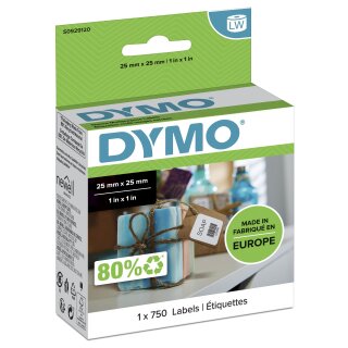 Dymo LabelWriter - kleine Mehrzwecketiketten Selbstklebend - 25 x 25 mm - (S0929120)