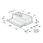Gorenje TH62E3X Flachschirmhaube 60cm, silber