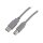 Sharkoon USB 2.0 Kabel, USB-A Stecker > USB-B Stecker (grau, 0,5 Meter)