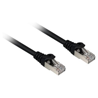 Sharkoon Patchkabel RJ45 Cat.6a SFTP (schwarz, 25 cm, LSOH (Halogenfrei))