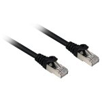 Sharkoon Patchkabel RJ45 Cat.6a SFTP (schwarz, 25 cm,...