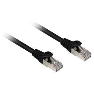 Sharkoon Patchkabel RJ45 Cat.6a SFTP (schwarz, 50 cm, LSOH (Halogenfrei))