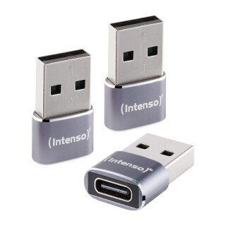 Intenso 3-pack USB Adapter USB-C -> USB-A C480A Aluminium