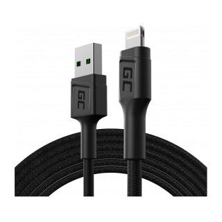Green Cell KABGC18 Lightning-Kabel 2 m Schwarz