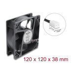 Axiallüfter 48 V DC, 120 x 120 x 38 mm mit 2 Pin...