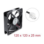 Axiallüfter 48 V DC, 120 x 120 x 25 mm mit 2 Pin...