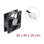 Axiallüfter 48 V DC, 80 x 80 x 25 mm mit 4 Pin PWM...