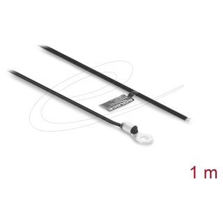 Delock Temperaturfühler-Kabel M4 mit 2 x offenen Kabelenden FEP Einzeladern B25/50 3950K 1 m