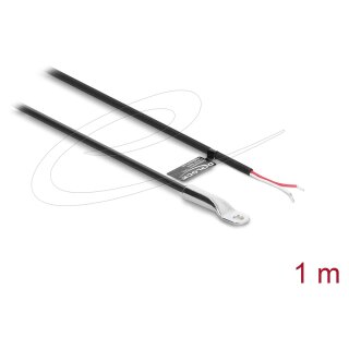 Delock Temperaturfühler-Kabel M4 mit 2 x offenen Kabelenden PVC rund B25/50 3950K 1 m
