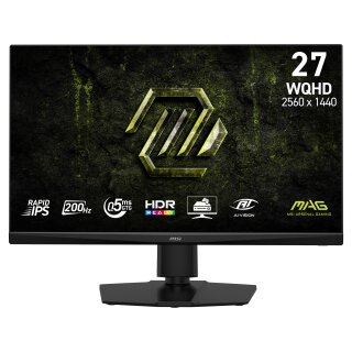 68,6 cm (27") 2560 x 1440 Pixel MSI 9S6-3CF7CA-001 16:9 Wide Quad HD Rapid IPS 0,5 ms 200 Hz DisplayPort HDMI Pivot Height VESA