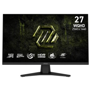 68,6 cm (27") 2560 x 1440 Pixel MSI 9S6-3CE41H-067 16:9 Wide Quad HD Rapid IPS 0,5 ms 200 Hz HDR DisplayPort HDMI VESA