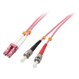LINDY LWL-Duplexkabel LC/ST OM4 3m 50/125æm Multimode