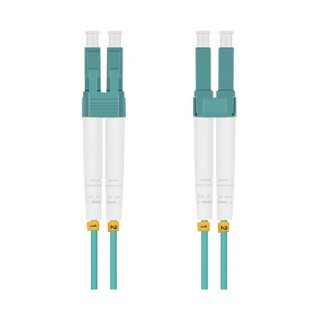 helos LWL OM3 Patchkabel Duplex LSZH 3,0mm LC/LC aqua 15,0m