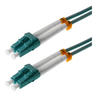 helos LWL OM3 Patchkabel Duplex LSZH 3,0mm LC/LC aqua 10,0m