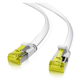 helos Patchkabel Cat.6a Ultraflach U/FTP AWG 32 weiss 5,0m