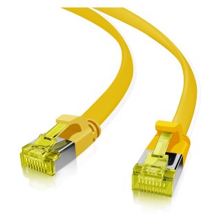helos Patchkabel Cat.6a Ultraflach U/FTP AWG 32 gelb 15,0m