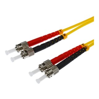 helos LWL OS2 Patchkabel Duplex LSZH 3,0mm ST/ST gelb 1,0m