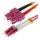 helos LWL OM4 Patchkabel Duplex LSZH 3,0mm LC/SC erikaviolett 7,5m