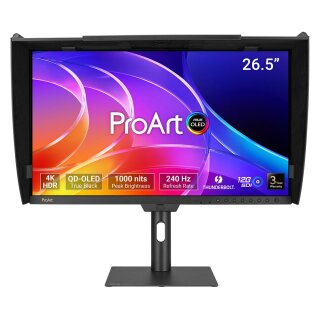 67,3 cm (26.5") 3840 x 2160 Pixel ASUS 90LM04N0-B01371 16:9 4K Ultra HD OLED 0,1 ms 240 Hz HDR DisplayPort HDMI USB-Hub Pivot Height VESA Speaker