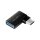 Logilink Adapter USB 3.2 Gen1 Type-C,C/M zu USB-A/F,90°,schw