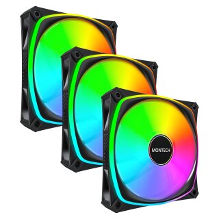 CASE FAN 120MM/RX120 PRO BLACK 3 IN 1 MONTECH