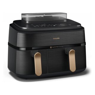 NA552/00 5000 Series Dual Steam Airfryer, 9 L, Black