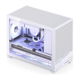 Jonsbo D32 PRO White PC-Gehäuse, Mini-Gehäuse, mATX, Tempered Glass - weiß