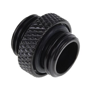 K Alphacool Eiszapfen Doppelnippel G1/4 AG auf G1/4 AG (schwarz, für weiche Schläuche (PVC, Silikon, Neoprene))