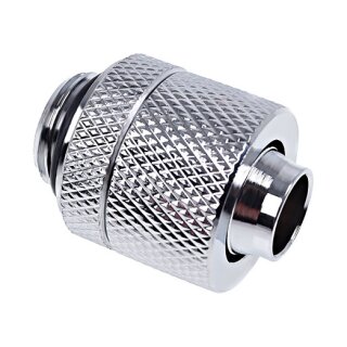K Alphacool Eiszapfen Anschluss gerade G1/4 Zoll AG auf 13/10mm - chrome silber