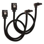 Corsair Premium Sleeved SATA-Kabel gewinkelt, schwarz...