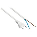 kabelmeister Euro-Netzkabel an open end weiß 3 m