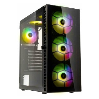 Kolink Observatory HF Glass ARGB Midi-Tower - schwarz