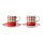 Set 2 Tassen inkl. Untertassen Tricolore