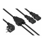 Y-Netzkabel Schutzkontakt-Stecker Typ E+F (CEE 7/7,...