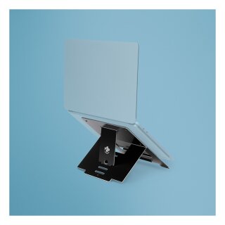 Riser Flexibel Laptopständer - verstellbar - schwarz - Schwarz - 25,4 cm (10 Zoll) - 55,9 cm (22 Zoll) - Aluminium - 5 kg - 135 - 220 mm