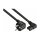 Netzkabel Schutzkontakt-Stecker Typ E+F (90° gew.) an Warmgeräte-Buchse C15 (r. gew.), schwarz, 1,50mm², 1m