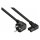 Netzkabel Schutzkontakt-Stecker Typ E+F (90° gew.) an Warmgeräte-Buchse C15 (r. gew.), schwarz, 1,50mm², 5m
