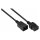 Kaltgeräteverlängerung Kaltgeräte-Stecker C20 an Kaltgeräte-Buchse C19, schwarz, 1,50mm², 0,5 m