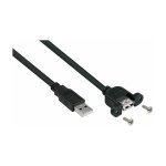 Einbau-Verlängerungskabel USB 2.0 Stecker A an...