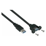 Einbau-Verlängerungskabel USB 3.0 Stecker A an...