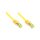 GoodConnections RJ45 Patchkabel mit Cat. 7 Rohkabel und Rastnasenschutz (), S/FTP, PiMF, halogenfrei, 500MHz, OFC, gelb, 25m,