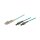 Patchkabel LWL Duplex OM3 (Multimode, 50/125) LC/ST, LSZH, austauschbare Polarität, 1m, Good Connections®