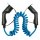 Typ 2 Ladekabel für Elektro- und Hybridfahrzeuge, 3-phasig, 16 A, 11 kW, Spiralkabel, blau, 5m