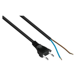 kabelmeister Euro-Netzkabel an open end schwarz 1,5 m