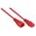 Kaltgeräteverlängerung Kaltgeräte-Stecker C14 an Kaltgeräte-Buchse C13, rot, 1,00mm², 3m